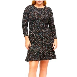 Banana Republic print soft pointe ruffle mini dress floral